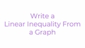 Thumbnail for Write a linear inequality from a graph video