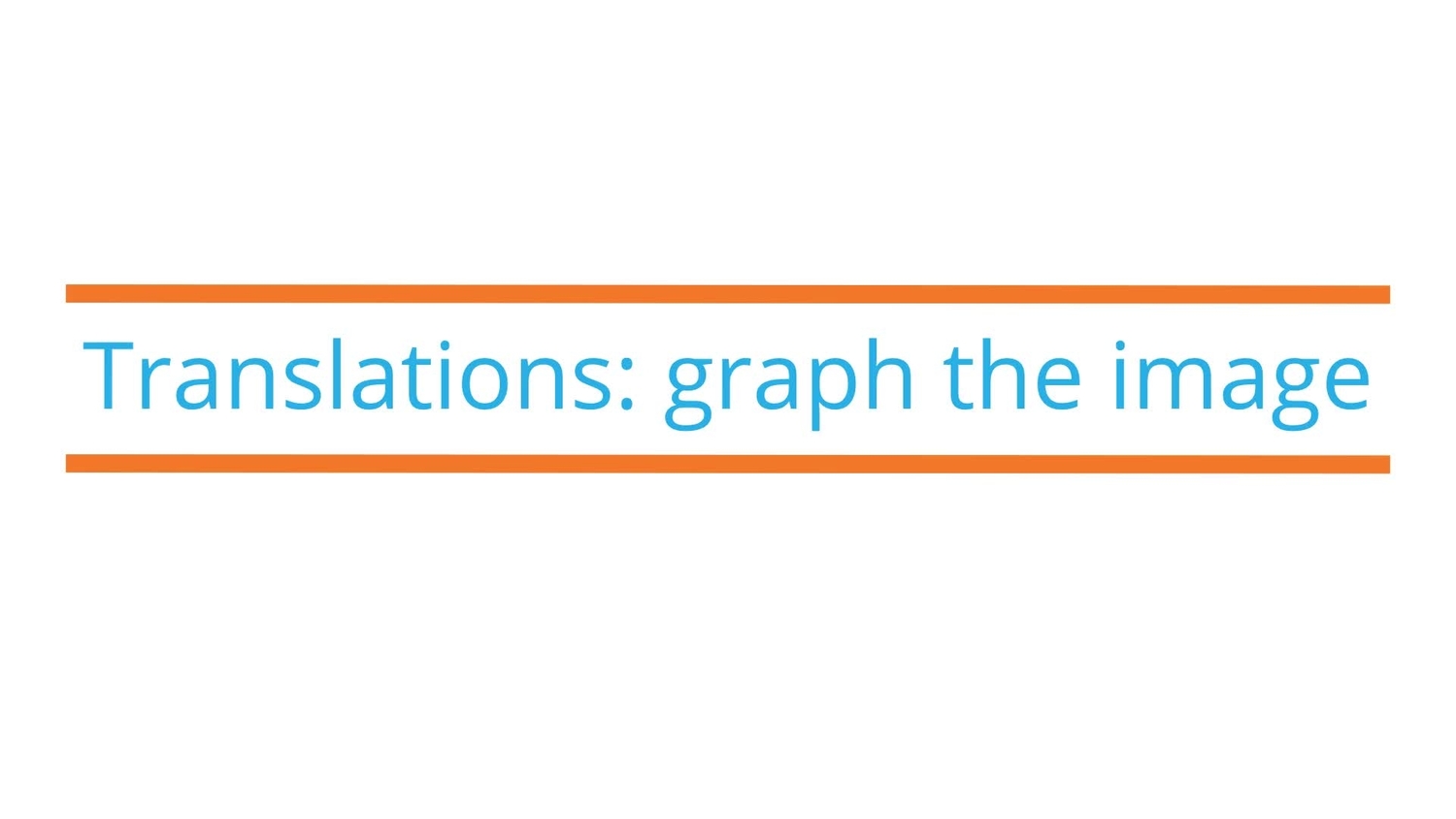 Translations: graph the image