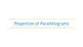 Thumbnail for Properties of parallelograms video