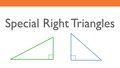 Thumbnail for Special right triangles video