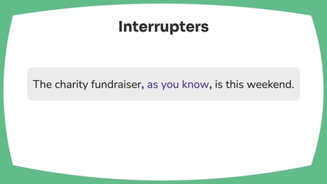Commas with direct addresses, introductory words, interjections and interrupters