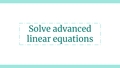 Thumbnail for Solve linear equations with variables on one side video