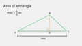 Thumbnail for Area of a triangle: sine formula video