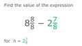 Thumbnail for Evaluate variable expressions with decimals, fractions, and mixed numbers video