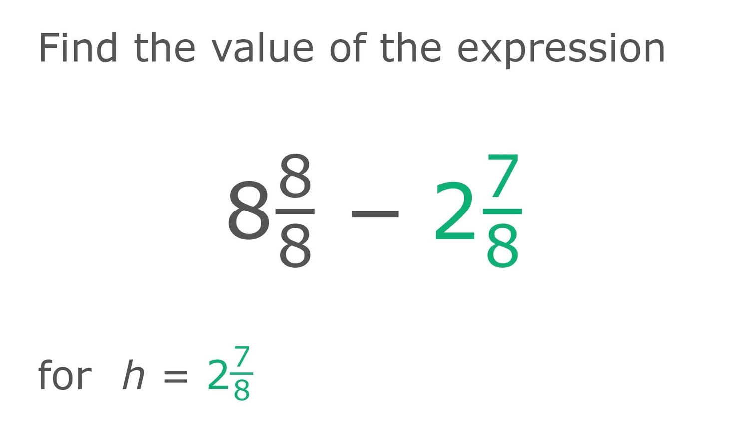 Evaluate variable expressions with decimals, fractions, and mixed numbers