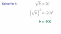 Thumbnail for Solve radical equations video