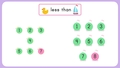 Thumbnail for Greater than, less than, or equal to - compare by counting up to 10 video