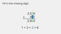 Thumbnail for Addition: fill in the missing digits video