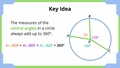 Thumbnail for Central angles and arc measures video