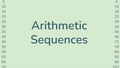 Thumbnail for Arithmetic sequences video