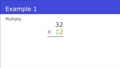 Thumbnail for Multiply a 2-digit number by a 2-digit number video