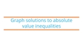 Thumbnail for Graph solutions to absolute value inequalities video