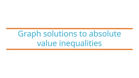 Graph solutions to absolute value inequalities
