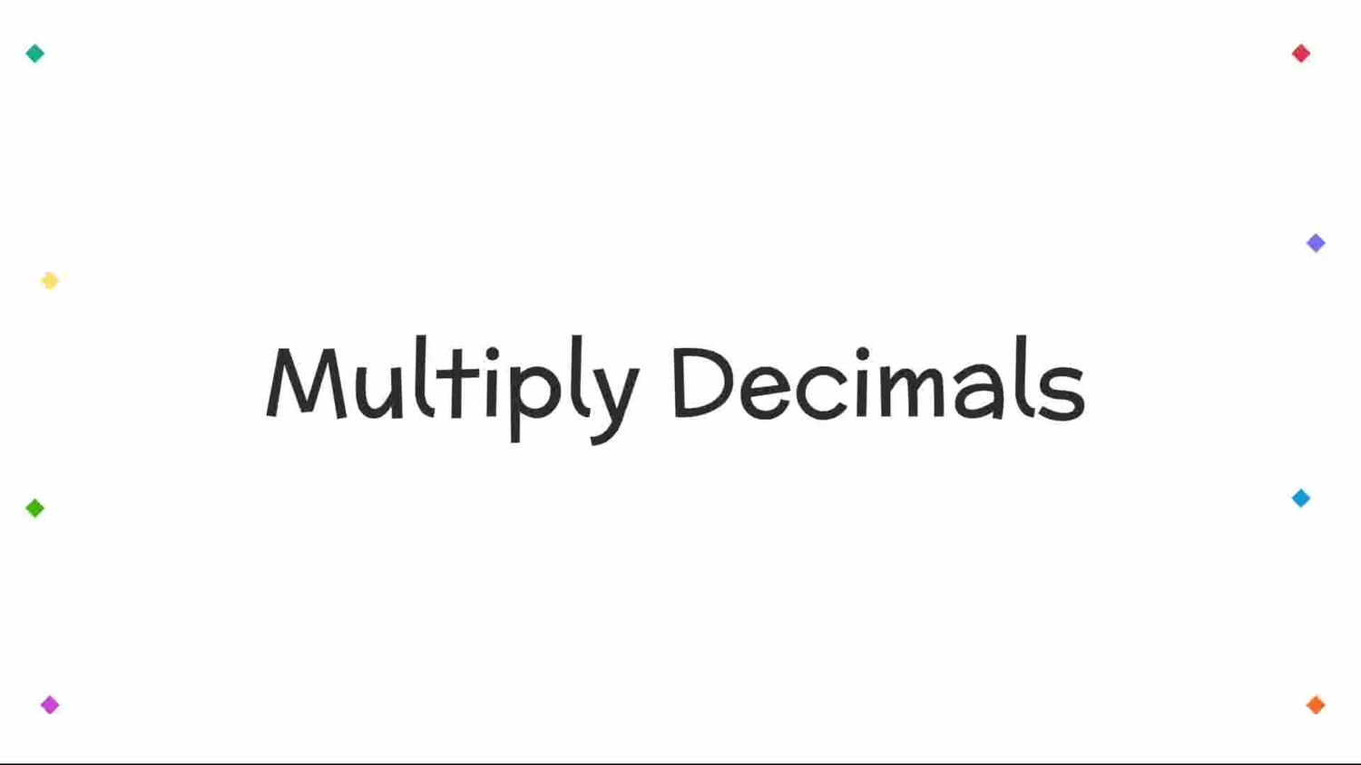 Multiply decimals using grids