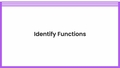 Thumbnail for Identify functions video