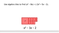 Thumbnail for Add and subtract polynomials using algebra tiles video