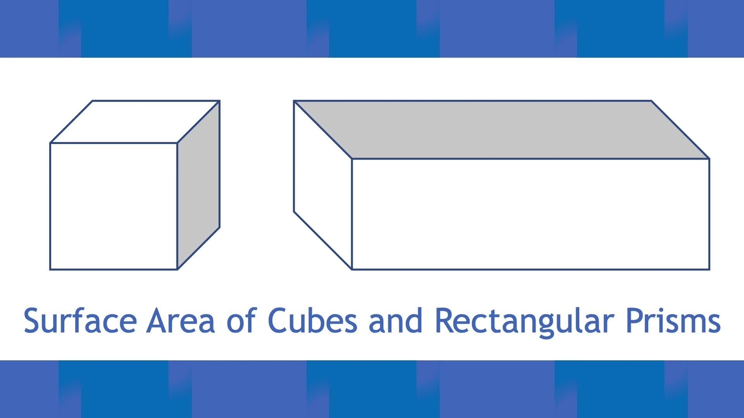 Surface area of cubes and rectangular prisms