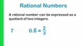 Thumbnail for Classify rational and irrational numbers video