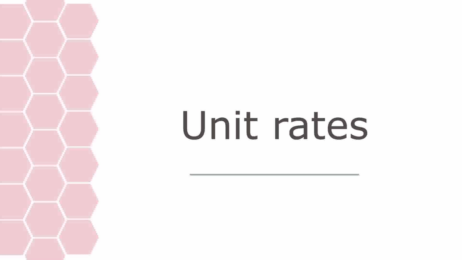 Unit rates