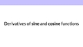 Thumbnail for Find derivatives of sine and cosine functions video