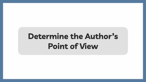Determine the author's point of view