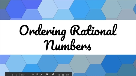 Put rational numbers in order