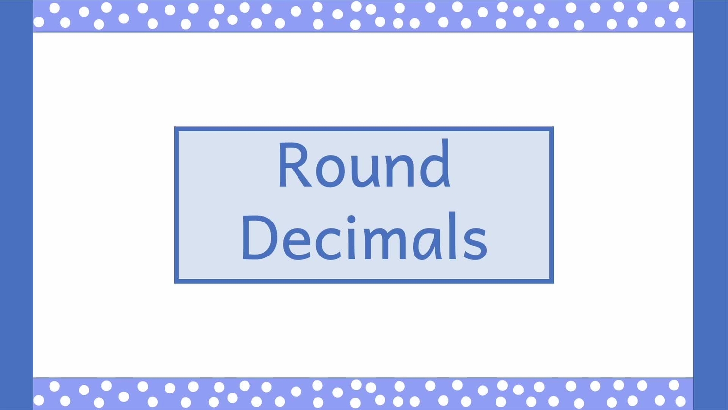 Round decimals