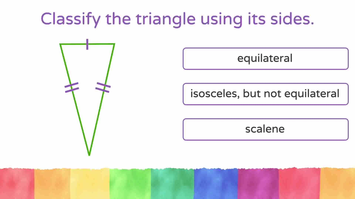 Classify triangles
