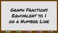 Thumbnail for Graph fractions equivalent to 1 on number lines video