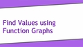 Thumbnail for Find values using function graphs video