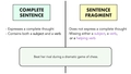 Thumbnail for Is it a complete sentence or a fragment? video