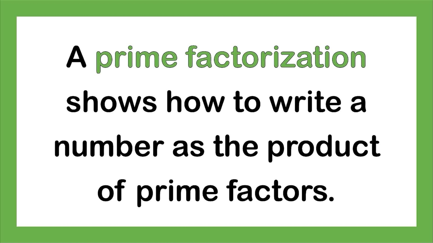 Prime factorization