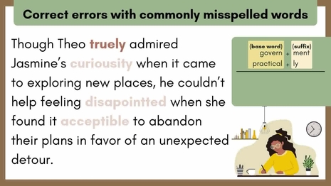 Correct errors with commonly misspelled words