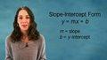 Thumbnail for Write a linear equation from a slope and a point video