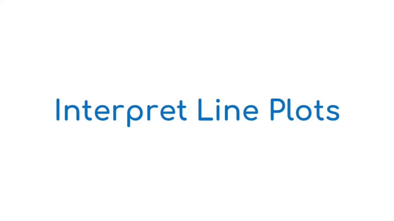 Interpret line plots