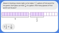 Thumbnail for Divide fractions and mixed numbers using models: word problems video