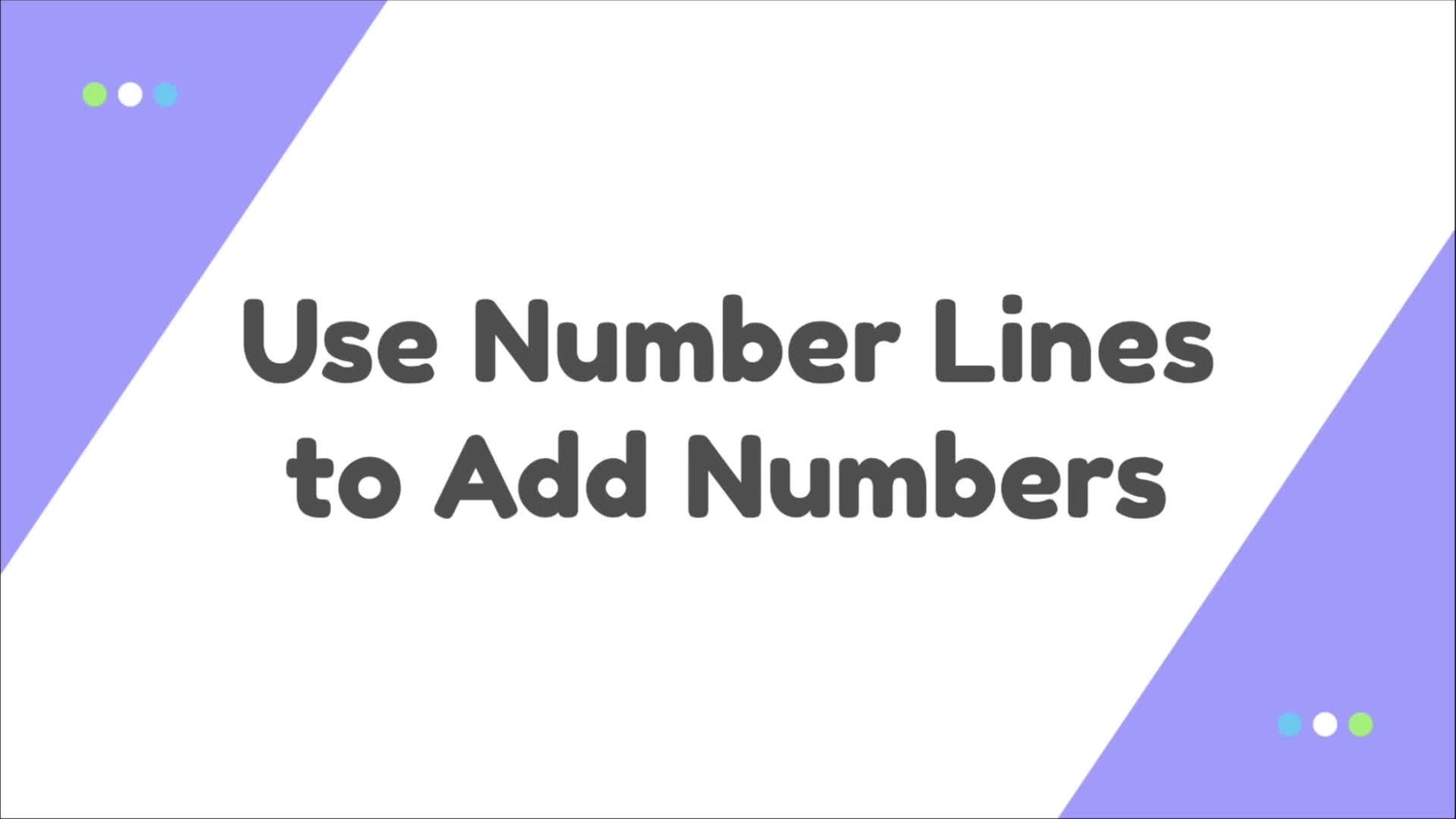 Use number lines to add two-digit numbers