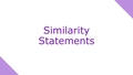Thumbnail for Similarity statements video