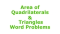 Thumbnail for Area of quadrilaterals and triangles: word problems video