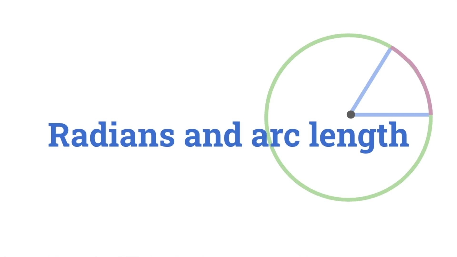 Radians and arc length