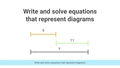 Thumbnail for Write and solve equations that represent diagrams video