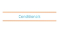 Thumbnail for Conditionals video