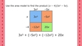 Thumbnail for Multiply polynomials using area models video