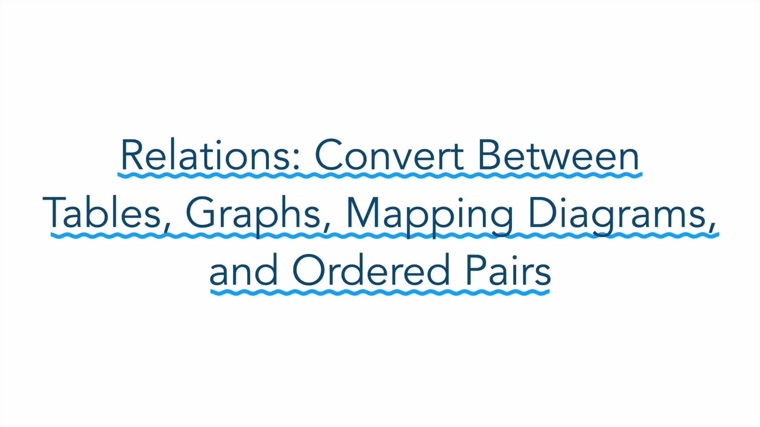 Relations: convert between tables, graphs, mappings, and lists of points