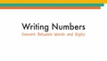 Thumbnail for Writing numbers up to one million: convert between words and digits video