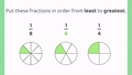 Thumbnail for Order fractions with like numerators video