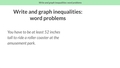 Thumbnail for Write and graph inequalities: word problems video