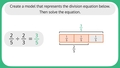 Thumbnail for Divide fractions using models video
