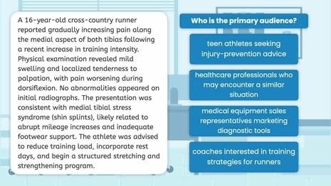 Identify audience and purpose