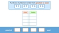 Thumbnail for Put decimal numbers in order I video